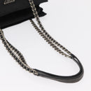 PRADA Chain Shoulder Bag Nylon Black Silver Auth 153059-7