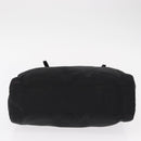 PRADA Chain Shoulder Bag Nylon Black Silver Auth 153059-5