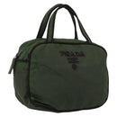 PRADA Hand Bag Nylon Green Auth 153060-1