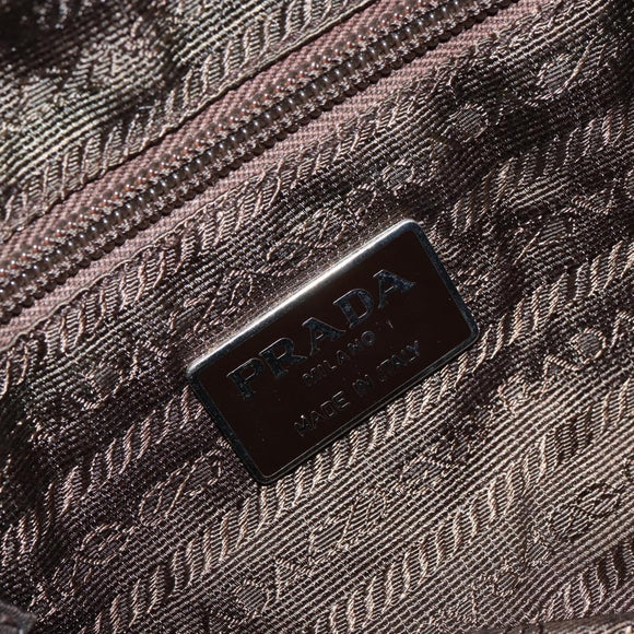 PRADA Hand Bag Nylon Green Auth 153060