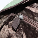 PRADA Hand Bag Nylon Green Auth 153060-20