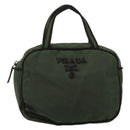 PRADA Hand Bag Nylon Green Auth 153060-13