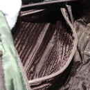 PRADA Hand Bag Nylon Green Auth 153060-21