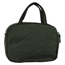 PRADA Hand Bag Nylon Green Auth 153060 - 0