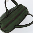 PRADA Hand Bag Nylon Green Auth 153060-6
