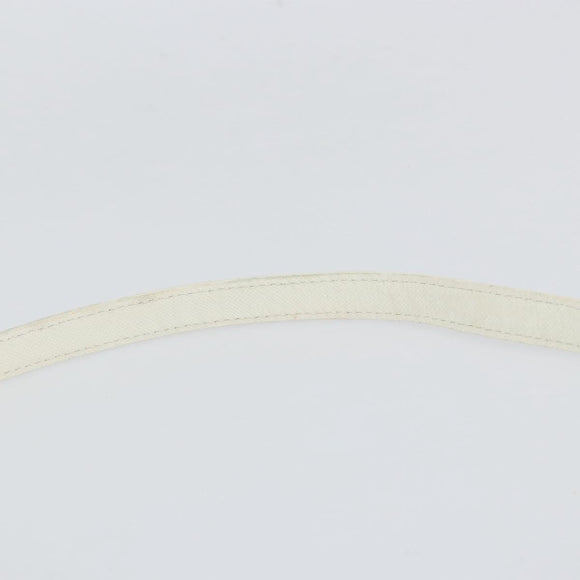 BURBERRY Nova Check Shoulder Bag Canvas White Silver Auth 153062