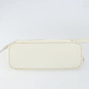 BURBERRY Nova Check Shoulder Bag Canvas White Silver Auth 153062-5