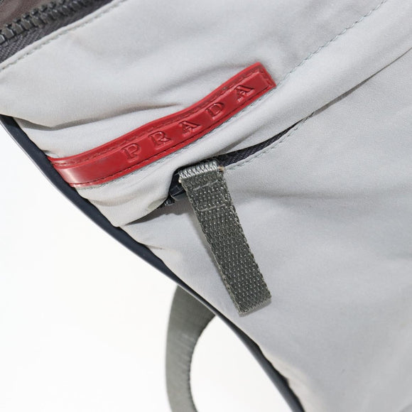 PRADA Sports Shoulder Bag Nylon Gray Auth 153063