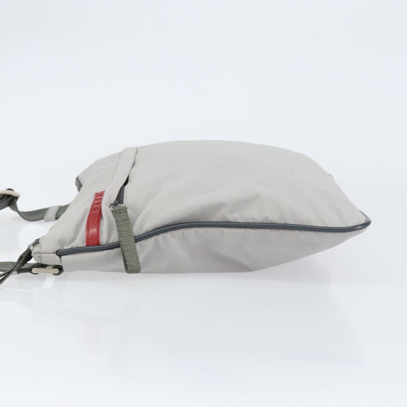 PRADA Sports Shoulder Bag Nylon Gray Auth 153063