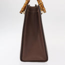 GUCCI Bamboo Tote Bag Leather Brown Gold 002 2853 0260 0 Auth 153064-4