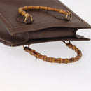 GUCCI Bamboo Tote Bag Leather Brown Gold 002 2853 0260 0 Auth 153064-6