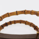 GUCCI Bamboo Tote Bag Leather Brown Gold 002 2853 0260 0 Auth 153064-8