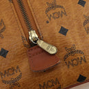 MCM Logogram Vicetos Boston Bag PVC Leather Brown Gold Auth 153065-15