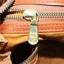MCM Logogram Vicetos Boston Bag PVC Leather Brown Gold Auth 153065-19