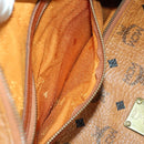 MCM Logogram Vicetos Boston Bag PVC Leather Brown Gold Auth 153065-20