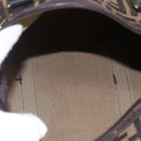 FENDI Zucca Canvas Hand Bag Vintage Black Brown Auth 153066-16