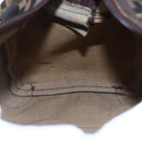 FENDI Zucca Canvas Hand Bag Vintage Black Brown Auth 153066-17