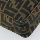 FENDI Zucca Canvas Hand Bag Black Brown Auth 153067-11