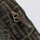 FENDI Zucca Canvas Hand Bag Black Brown Auth 153067-15