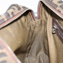FENDI Zucca Canvas Hand Bag Black Brown Auth 153067-19
