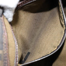 FENDI Zucca Canvas Hand Bag Black Brown Auth 153067-21