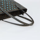 FENDI Zucca Canvas Punching Hand Bag Black Brown Auth 153069-7