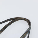 FENDI Zucca Canvas Punching Hand Bag Black Brown Auth 153069-8