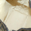 FENDI Zucca Canvas Pouch Hand Bag Black Brown Auth 153070-15