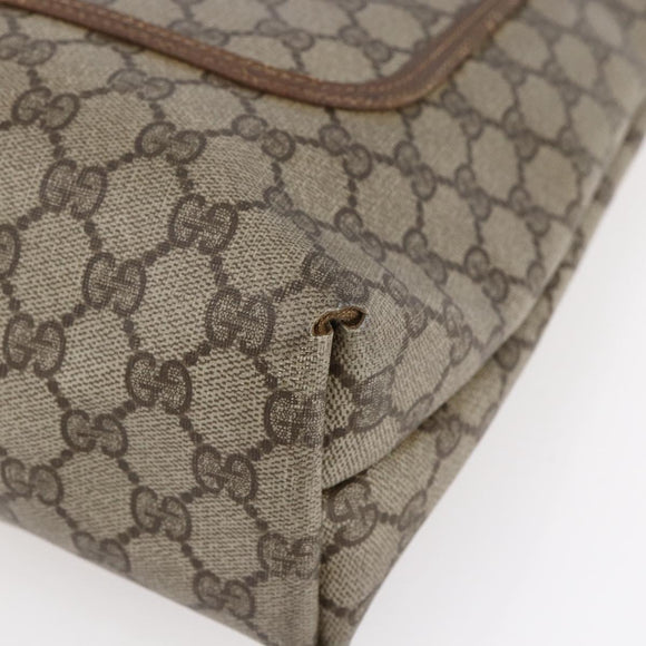 GUCCI GG Supreme Web Sherry Line Tote Bag PVC Beige Red 39 02 003 Auth 153071