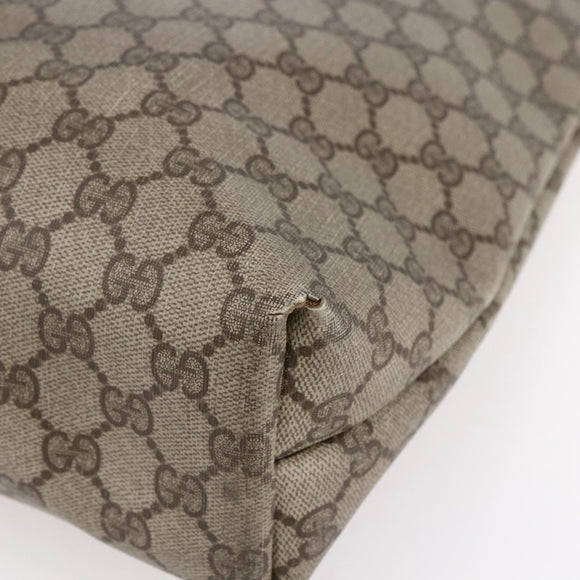 GUCCI GG Supreme Web Sherry Line Tote Bag PVC Beige Red 39 02 003 Auth 153071