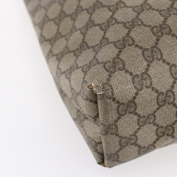 GUCCI GG Supreme Web Sherry Line Tote Bag PVC Beige Red 39 02 003 Auth 153071