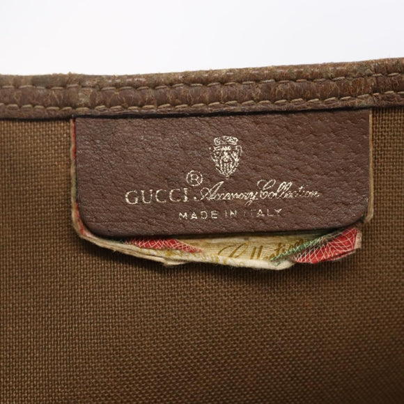 GUCCI GG Supreme Web Sherry Line Tote Bag PVC Beige Red 39 02 003 Auth 153071