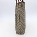 GUCCI GG Supreme Web Sherry Line Tote Bag PVC Beige Red 39 02 003 Auth 153071-4