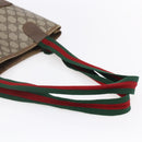 GUCCI GG Supreme Web Sherry Line Tote Bag PVC Beige Red 39 02 003 Auth 153071-7