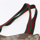 GUCCI GG Supreme Web Sherry Line Tote Bag PVC Beige Red 39 02 003 Auth 153071-8