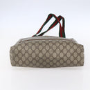 GUCCI GG Supreme Web Sherry Line Tote Bag PVC Beige Red 39 02 003 Auth 153071-5