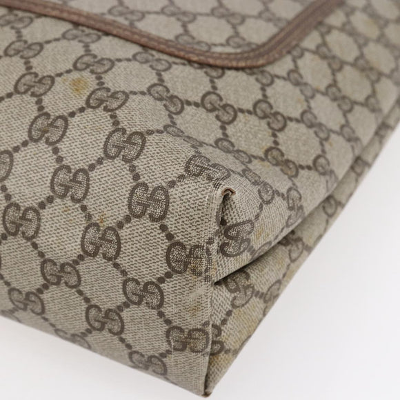 GUCCI GG Supreme Web Sherry Line Tote Bag PVC Beige Red 39 02 003 Auth 153072