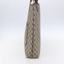 GUCCI GG Supreme Web Sherry Line Tote Bag PVC Beige Red 39 02 003 Auth 153072-5