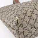 GUCCI GG Supreme Web Sherry Line Tote Bag PVC Beige Red 211134 Auth 153074-14