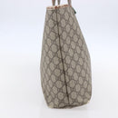 GUCCI GG Supreme Web Sherry Line Tote Bag PVC Beige Red 211134 Auth 153074-3
