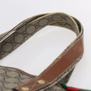 GUCCI GG Supreme Web Sherry Line Tote Bag PVC Beige Red 211134 Auth 153074-8