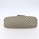 GUCCI GG Supreme Web Sherry Line Tote Bag PVC Beige Red 211134 Auth 153074-5