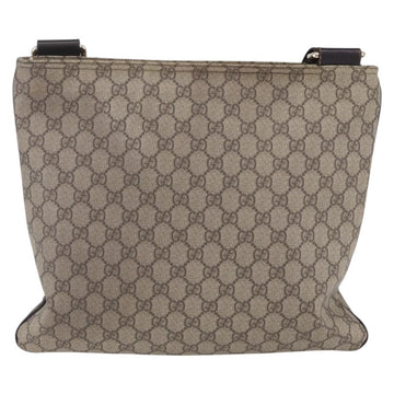 GUCCI GG Supreme Shoulder Bag PVC Beige Gold 201446 Auth 153075 - 0