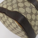 GUCCI GG Supreme Web Sherry Line Hand Bag PVC Beige Gold Auth 153076-13