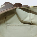 GUCCI GG Supreme Web Sherry Line Hand Bag PVC Beige Gold Auth 153076-16