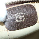 GUCCI GG Supreme Web Sherry Line Hand Bag PVC Beige Gold Auth 153076-18