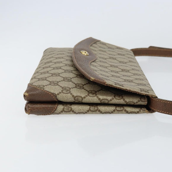 GUCCI GG Supreme Shoulder Bag PVC Beige Gold 56 02 504 Auth 153077