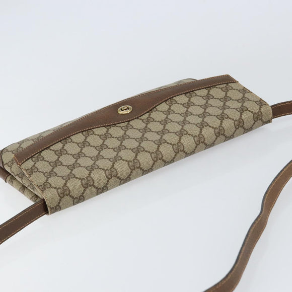 GUCCI GG Supreme Shoulder Bag PVC Beige Gold 56 02 504 Auth 153077