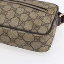 GUCCI GG Supreme Shoulder Bag PVC Beige Gold 201447 Auth 153078-10