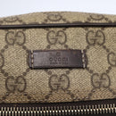 GUCCI GG Supreme Shoulder Bag PVC Beige Gold 201447 Auth 153078-15